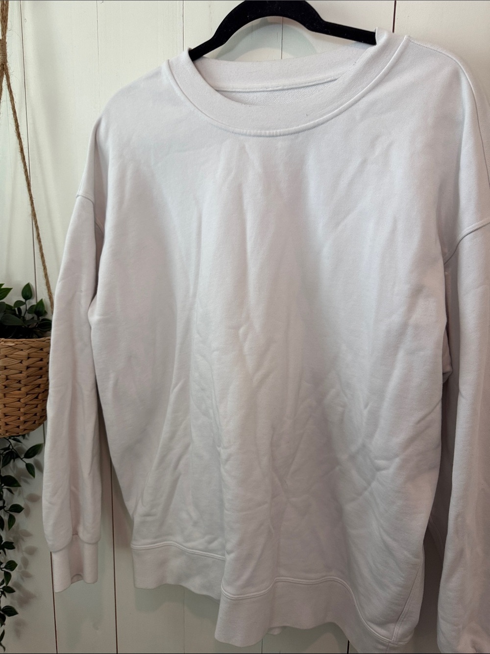 lululemon athletica White Crew Neck Sweatshirt